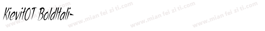 KievitOT BoldItali字体转换